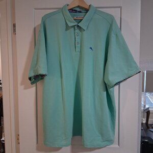 Tommy Bahama Islandzone Emfielder Men's Polo Shirt 3XLB Green Supima Cotton Golf